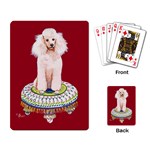 White Poodle on Tuffet Playing Cards Single Design
