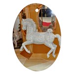 White Horse Ornament (Oval)