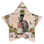 Black Poodle Marie Antoinette Ornament (Star)