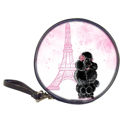 Black Poodle Eiffel Tower in Pink Classic 20 Front