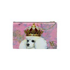 White Poodle Princess Cosmetic Bag (Small) from UrbanLoad.com Back
