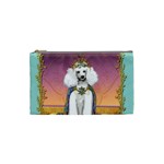 White Poodle Prince Cosmetic Bag (Small)
