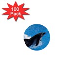 Swimming Dolphin 1  Mini Button (100 pack) 