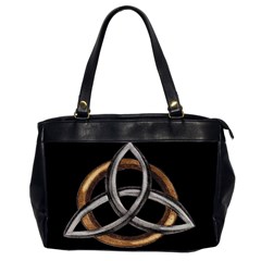 Triquetra Brown/silver Oversize Office Handbag (Two Sides) from UrbanLoad.com Front