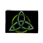 Triquetra/Green Cosmetic Bag (Large)