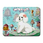 Whte Poodle Cakes Cupcake  Small Mousepad