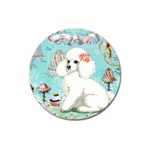 Whte Poodle Cakes Cupcake  Magnet 3  (Round)