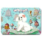 Whte Poodle Cakes Cupcake  Large Doormat