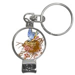 Bluebird and Nest Nail Clippers Key Chain