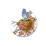 Bluebird and Nest Magnet 3  (Round)