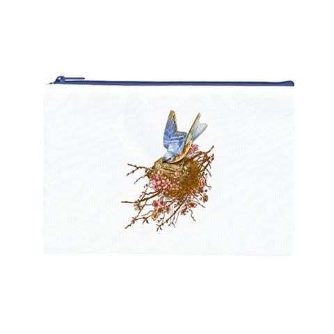 Bluebird and Nest Cosmetic Bag (Large) from UrbanLoad.com Front