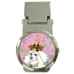 White Poodle Princess Print 5 By 6 Zazzle Copy Money Clip Watch
