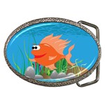 Orange Coolee Fish Belt Buckle