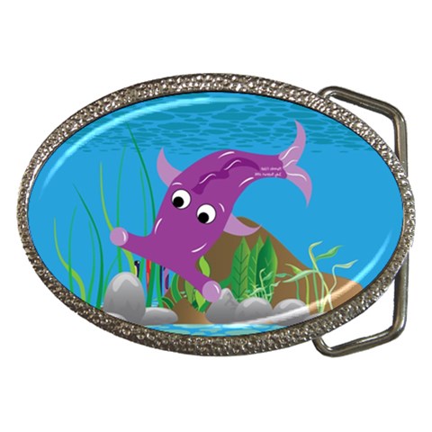 Purple Hammie Fish Belt Buckle from UrbanLoad.com Front