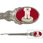 Poodle On Tuffet For Sticker Etc Letter Opener