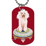 Poodle On Tuffet For Sticker Etc Dog Tag (Two Sides)