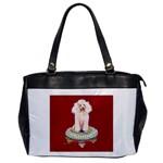 Poodle On Tuffet For Sticker Etc Oversize Office Handbag (One Side)