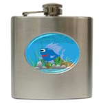 Blue Coolee Fish Hip Flask (6 oz)