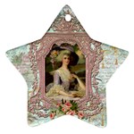 Marie Lavender Frame In Prog Square Pnk Frame Star Ornament (Two Sides)