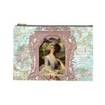 Marie Lavender Frame In Prog Square Pnk Frame Cosmetic Bag (Large)