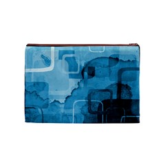 blue Cosmetic Bag (Medium) from UrbanLoad.com Front