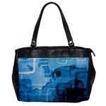 blue Oversize Office Handbag (One Side)