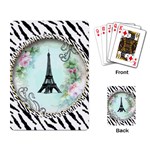 Eiffel Tower Pink Roses Circle For Zazzle Fini Zebra Bkgrnd Playing Cards Single Design