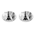 Eiffel Collage Squared Zazz Cufflinks (Oval)