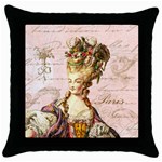 Marie In Pink W Script Mirror 3 Png Or Stickers Throw Pillow Case (Black)