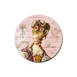 Marie In Pink W Script Mirror 3 Png Or Stickers Rubber Coaster (Round)