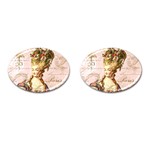 Marie In Pink W Script Mirror 3 Png Or Stickers Cufflinks (Oval)