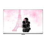 Blk Poo Eiffel For Print 5 By 7 Business Card Holder