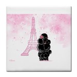 Blk Poo Eiffel For Print 5 By 7 Face Towel