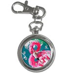 Flamingo Print Key Chain Watch