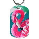 Flamingo Print Dog Tag (Two Sides)