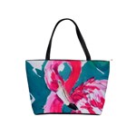 Flamingo Print Classic Shoulder Handbag