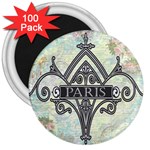 Deco Fleur De Lis Pillow Artsnow 3  Magnet (100 pack)