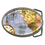 Steampunk Yellow Roses Lge Fini Square For Pillow Belt Buckle