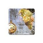 Steampunk Yellow Roses Lge Fini Square For Pillow Magnet (Square)