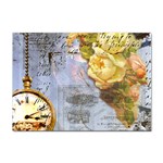 Steampunk Yellow Roses Lge Fini Square For Pillow Sticker A4 (10 pack)