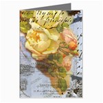 Steampunk Yellow Roses Lge Fini Square For Pillow Greeting Card
