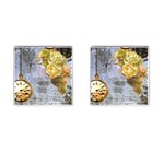 Steampunk Yellow Roses Lge Fini Square For Pillow Cufflinks (Square)