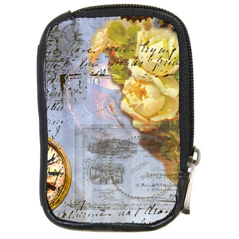 Steampunk Yellow Roses Lge Fini Square For Pillow Compact Camera Leather Case from UrbanLoad.com Front