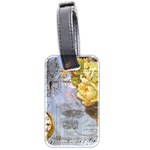 Steampunk Yellow Roses Lge Fini Square For Pillow Luggage Tag (two sides)