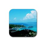 St. thomas Harbor Rubber Coaster (Square)