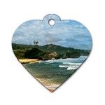 Barbados Beach Dog Tag Heart (Two Sides)