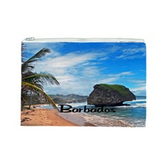 Beach Boulder Barbados Cosmetic Bag (Large) from UrbanLoad.com Front