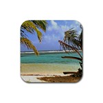 Belize Beach10x8 Rubber Coaster (Square)