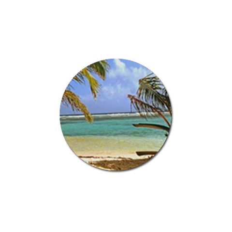 Belize Beach Golf Ball Marker from UrbanLoad.com Front