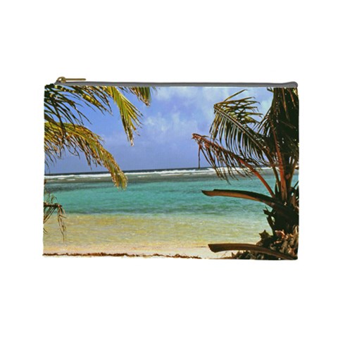 Belize Beach Cosmetic Bag (Large) from UrbanLoad.com Front